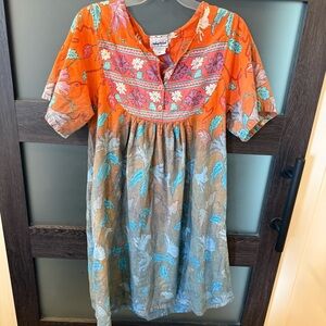 Anthony Richard’s Bohemian Floral Print Short Sleeve Dress
